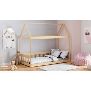 Dětská domková postel - 200x90 cm, MW27 DOMEK BRAT Modrá Dodatečná odnímatelná bariéra