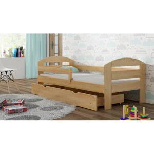 Dětská jednolůžková postel - 180x80 cm, MW47 KAMI Modrá Bez šuplíku Výměna krátké bariéry za odnímatelnou