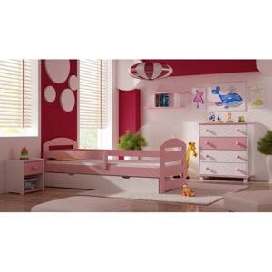 Jednolůžkové dětské postele - 180x90 cm, MW54 KAMI PLUS Bílá Bez šuplíku Standardní bariéry