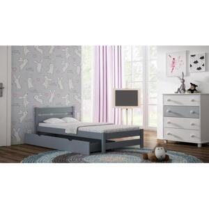 Jednolůžková dětská postel - 190x90 cm, MW62 KARO Bílá S funkcí spaní (bez matrace) Dodatečná odnímatelná bariéra