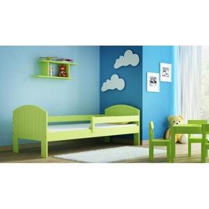 Dřevěná jednolůžková postel pro děti - 190x80 cm, MW73 MIKO Šedá Bez šuplíku Standardní bariéry
