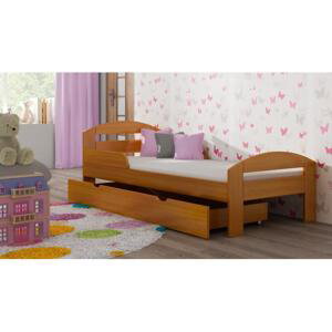 Jednolůžková dětská postel - 190x90 cm, MW104 TIMI Zelená Bez šuplíku Dodatečná odnímatelná bariéra