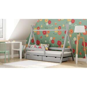 Jednolůžková dětská postel tipi - 200x90 cm, MW123 TIPI PLUS Zelená S funkcí spaní (bez matrace)