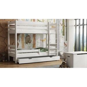 Dětská patrová postel - 180x80 cm, MW175 GAGATEK Bílá Bez šuplíku Standardní bariéry