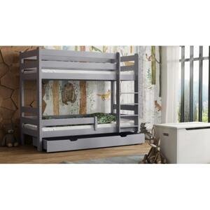Patrová dětská postel - 180x90 cm, MW176 GAGATEK Bílá S funkcí spaní (bez matrace) Výměna krátké bariéry za odnímatelnou