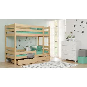 Dětská patrová postel - 180x80 cm, MW181 GAGATEK LUX Zelená Bez šuplíku Standardní bariéry