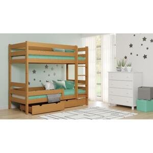 Patrová dětská postel - 180x90 cm, MW182 GAGATEK LUX Šedá Bez šuplíku Standardní bariéry