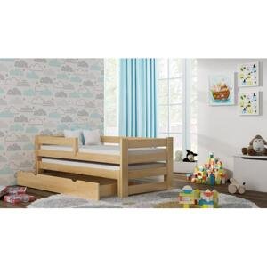 Dvoupatrová dětská postel - 200x90/190x90 cm, MW186 PAWEŁEK DUO Zelená Bez šuplíku Standardní bariéry