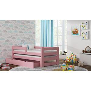 Dětská dvoupatrová postel - 190x90/180x90 cm, MW187 PAWEŁEK DUO Modrá Bez šuplíku Výměna standardní bariéry za odnímatelnou