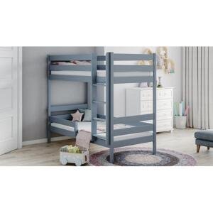 Patrová dětská postel - 180x80 cm, MW202 WRÓBEL-P1 Zelená Bez šuplíku Výměna krátké bariéry za odnímatelnou