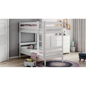 Patrová dětská postel - 200x90 cm, MW206 WRÓBEL-P1 Bílá Bez šuplíku Standardní bariéry