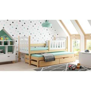 Dětská postel s přistýlkou - 160x80/150x80 cm, MW207 ZUZIA DUO Bílá S funkcí spaní (bez matrace)