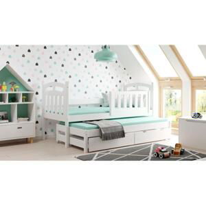 Dětská postel s přistýlkou - 180x80/170x80 cm, MW208 ZUZIA DUO Vanilka S funkcí spaní (bez matrace)
