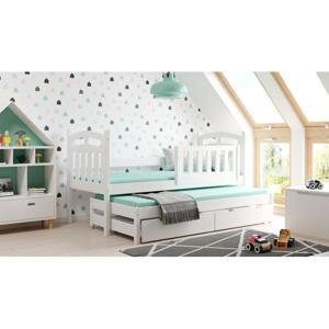 Dětská postel s přistýlkou - 190x80/180x80 cm, MW210 ZUZIA DUO Zelená Bez šuplíku