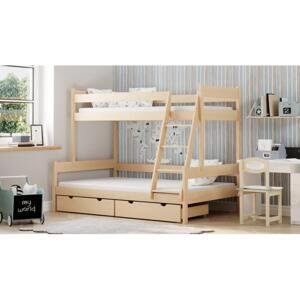 Dětská patrová postel - 90/120x190 cm, MW220 FAMILIJNE Zelená S funkcí spaní (bez matrace) Bez bariéry