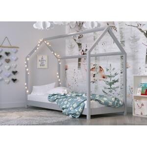Dětská postel domeček v šedé barvě - Bella, KK76 Bella 160x80