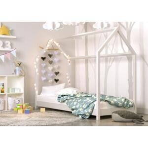 Bílá dětská postel domeček - Bella, KK76 Bella 160x80