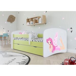 Dětská postel s vílou - Babydreams 160x80 cm, KK130 Babydreams - Wróżka ANO Růžová Pěna