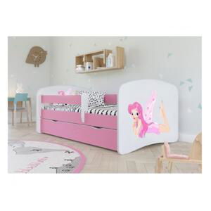 Dětská postel s vílou - Babydreams 180x80 cm, KK131 Babydreams - Wróżka ANO Zelená Pěna