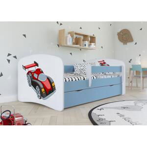 Postel se závodním autem - Babydreams 140x70 cm, KK132 Babydreams - Auto wyś NE Zelená Bez matrace