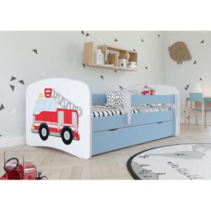 Postel s hasičským autem - Babydreams 160x80 cm, KK142 Babydreams - Straż NE Bílá Bez matrace