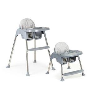 Vysoká židle pro krmení 2 v 1 šedé barvy, Multi__HC-135C GRAY