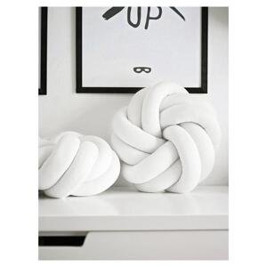 Vázaný polštářek v bílé barvě, PP50