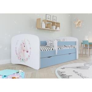 Dětská postel s koníkem - Babydreams 160x80 cm, KK91 Babydreams - Konik ANO Modrá Bez matrace