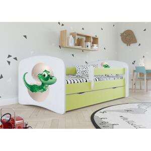 Postel s malým dinosaurem - Babydreams 140x70 cm, KK102 Babydreams - Mały dino NE Modrá Pěna