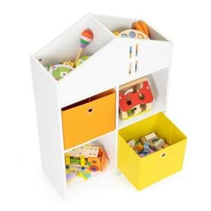Knihovna, dětská skříňka, dětský domeček, přihrádky, organizér, multi__ZKB-3