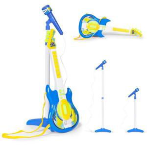 Modrá dětská elektrická kytara s mikrofonem, Multi__HC342076