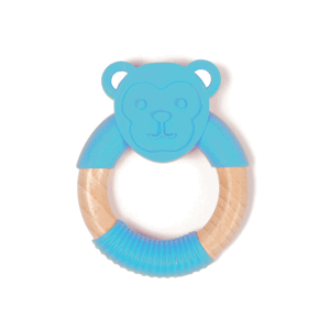 Bo Jungle kousátko B-TEETHER ANIMAL WOOD Blue Monkey