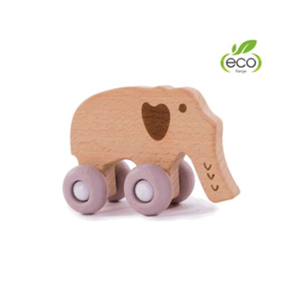 Bo Jungle dřevěná hračka B-WOODY Elephant Pastel Pink