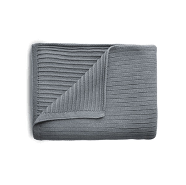 MUSHIE pletená deka z BIO bavlny, 80x100 cm - Gray