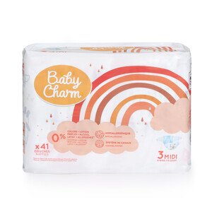 Plenky Baby Charm Super Dry Flex vel. 3 Midi, 6-10 kg, 41 ks