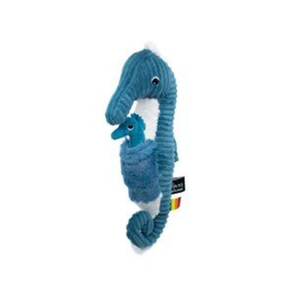 Les Déglingos Plyšový mořský koník - táta s miminkem barva: Modrá