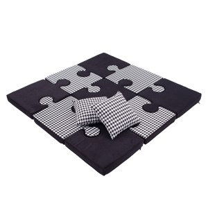 ELIS DESIGN Hrací podložka puzzle varianta: černo-bílá