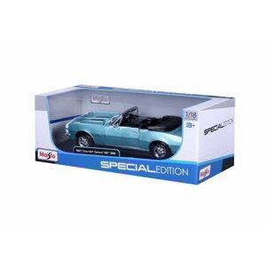 Maisto - 1967 CHEVROLET CAMARO SS 396 CONVERTIBLE, metal tyrkysová, 1:18