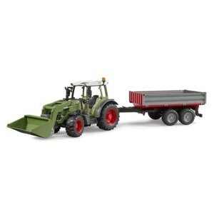 Bruder 2182 Traktor Fendt Vario 211 s čelním nakladačem a sklápěcím přívěsem