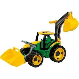 Lena 2080 Traktor se lžící a bagrem, žluto zelený