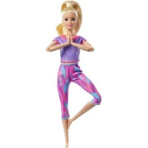 Barbie V pohybu varianta GXF04 blondýna,modré triko