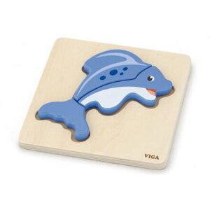 Viga dřevěné puzzle pro nejmenší delfín