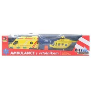 Sada ambulance + vrtulník se světlem a zvukem
