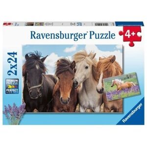 Ravensburger Puzzle 2x24 dílků Fotky koní