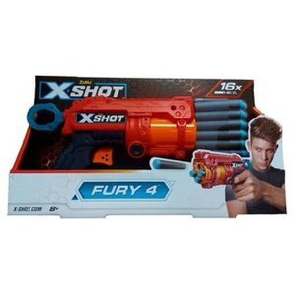 X-SHOT EXCEL Fury 4 s otočnou hlavní a 16 náboji