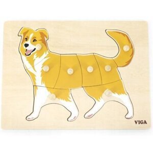 Viga Dřevěná montessori vkládačka - pes