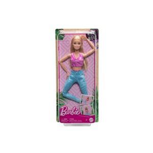 barbie v pohybu - Blondýnka s modrých legínách HRH27