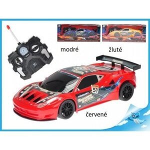 R/C auto sportovní 23cm plná funkce na baterie se světlem 27MHz varianta žluté