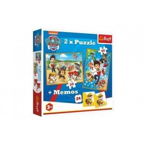 Puzzle 2v1 + pexeso Paw Patrol/Tlapková patrola 27,5x20,5cm