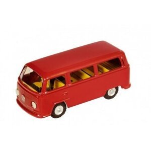 Kovap Auto VW mikrobus T2 červený kov 12cm